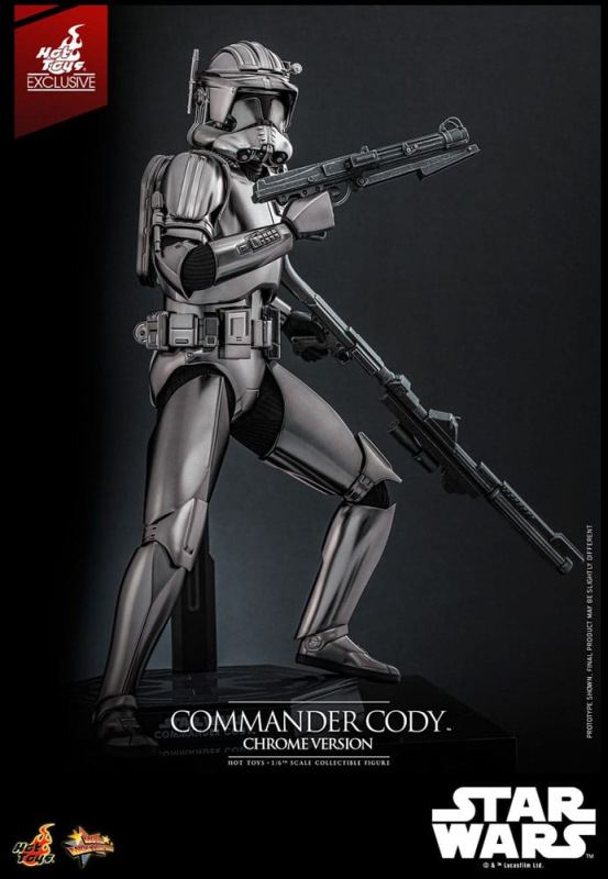 Star Wars Movie Masterpiece Action Figure 1/6 Commander Cody (Chrome Version) Hot Toys Exclusive 30 9