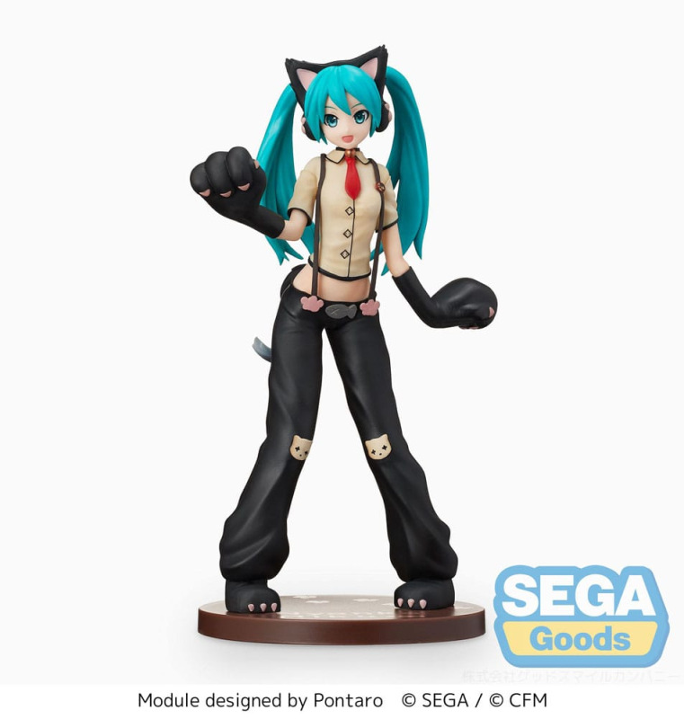 Hatsune Miku Project DIVA Arcade Future Tone SPM PVC Statue Hatsune Miku Kitty Cat 23 cm 1
