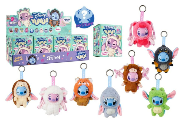Disney YuYus Plush Key rings Wave 2 Stitch & Angel 13 cm Blindbox Display (8) 2