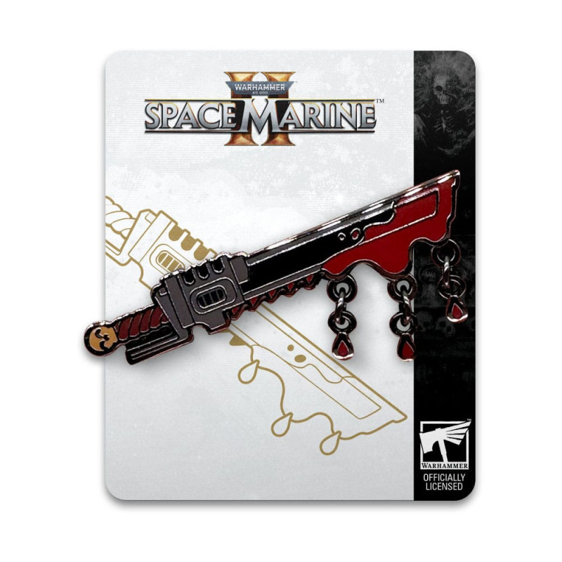Space Marine 2 Pin Badge Chainsword 5 cm 1