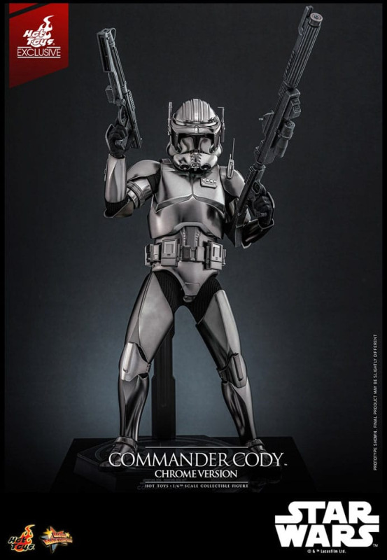 Star Wars Movie Masterpiece Action Figure 1/6 Commander Cody (Chrome Version) Hot Toys Exclusive 30 11