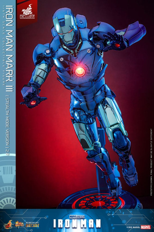 Iron Man Movie Masterpiece Diecast Action Figure 1/6 Iron Man Mark III (Stealth Mode Ver.) 2.0 Hot T 7