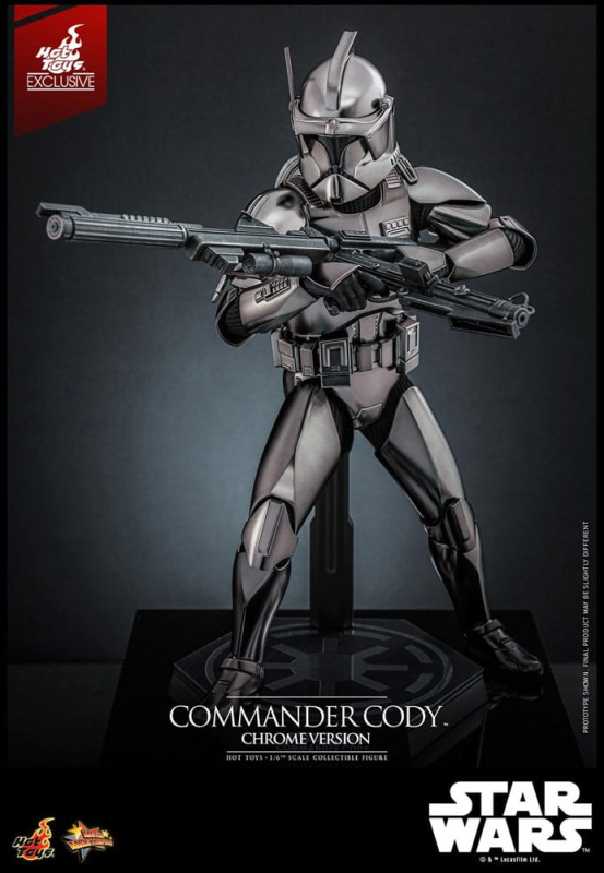 Star Wars Movie Masterpiece Action Figure 1/6 Commander Cody (Chrome Version) Hot Toys Exclusive 30 2