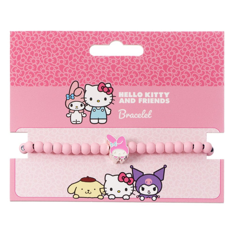 Hello Kitty Bracelet pink beads with My Melody Charm 21 cm 1