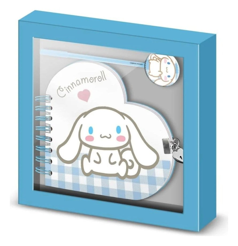 Sanrio Heart Diary & Pen Gift Set Cinnamoroll Vichy Multicolour