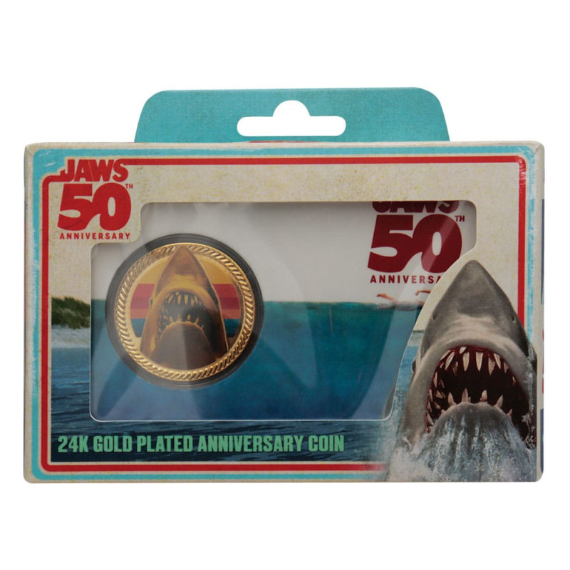 Jaws Collectable Coin 50th Anniversary 24k Gold Plated Limited Edition 3