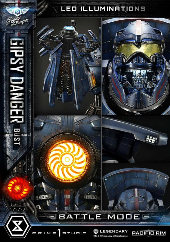 Pacific Rim Life Size Bust 1/1 Gipsy Danger Battle Mode 75 cm 7
