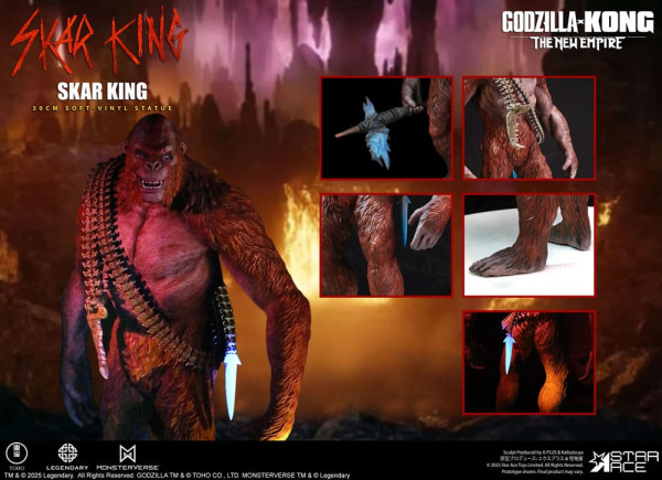 Godzilla vs. Kong: The New Empire Soft Vinyl Statue Skar King Unleash the Titan 30 cm 12