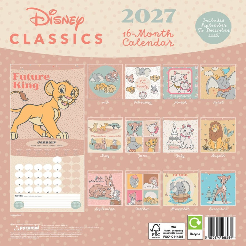 Disney Classics Calendar Treasured Memories 2027 30 x 30 cm 1