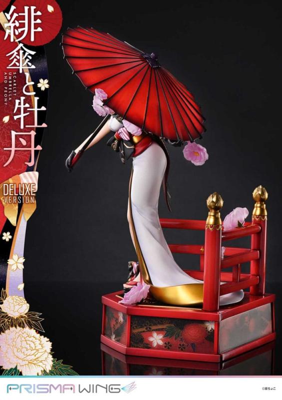 Original Illustration by Fuzichoco Prisma Wing PVC Statue 1/7 Scarlet Umbrella And Peony Deluxe Vers 10