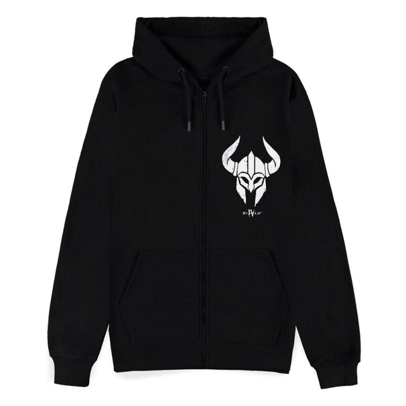 Diablo IV Zipper Hoodie Sweater Barbarian Sigil Size M