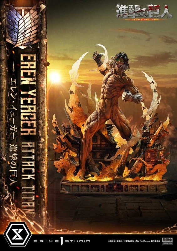 Attack on Titan (TV animation) Ultimate Diorama Masterline Statue Eren Yeager Attack Titan 81 cm 4