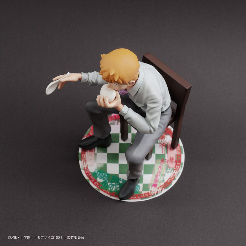 Mob Psycho 100 III x Bunbougu Cafe 2022 PVC Statue Arataka Reigen 14 cm 8