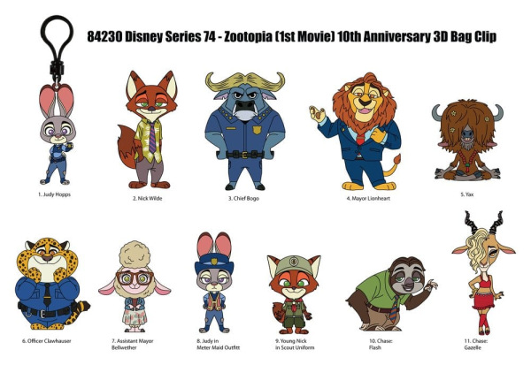Zootopia 3D Foam Bag Clips Serie 73 Display (24) 1