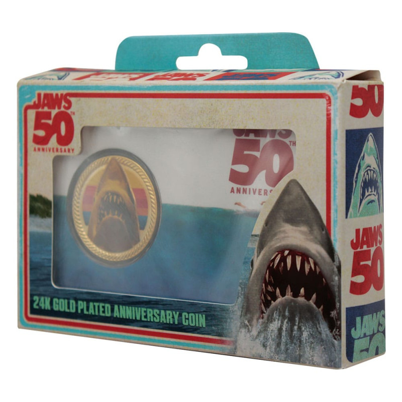Jaws Collectable Coin 50th Anniversary 24k Gold Plated Limited Edition 1