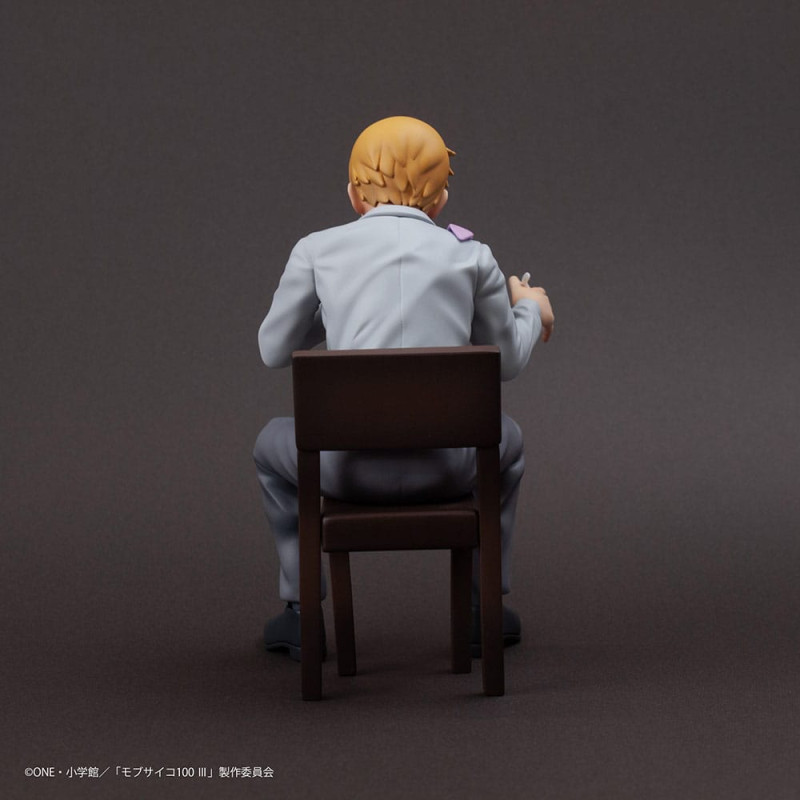Mob Psycho 100 III x Bunbougu Cafe 2022 PVC Statue Arataka Reigen 14 cm 3