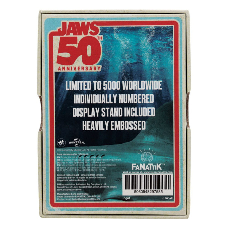 Jaws Ingot 50th Anniversary Poster Limited Edition 2