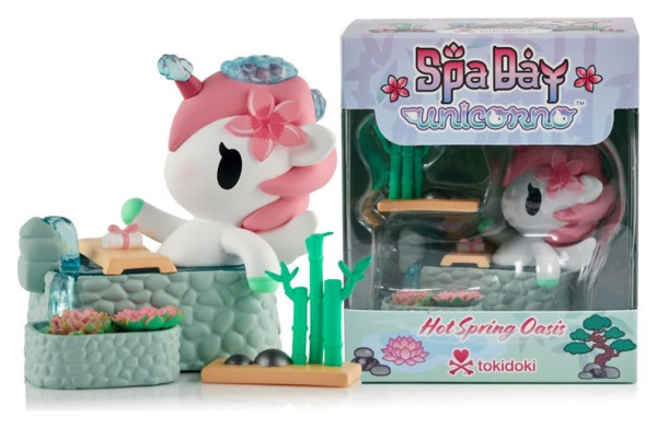 Unicorno Window Box Figure Spa Day Hot Springs Oasis 7 cm 3