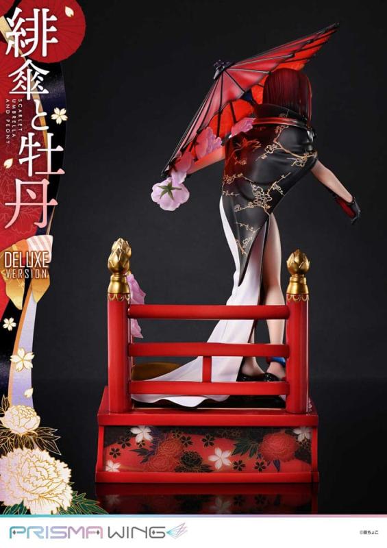 Original Illustration by Fuzichoco Prisma Wing PVC Statue 1/7 Scarlet Umbrella And Peony Deluxe Vers 13