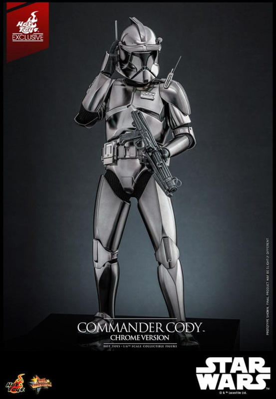Star Wars Movie Masterpiece Action Figure 1/6 Commander Cody (Chrome Version) Hot Toys Exclusive 30 5