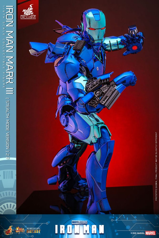 Iron Man Movie Masterpiece Diecast Action Figure 1/6 Iron Man Mark III (Stealth Mode Ver.) 2.0 Hot T 11