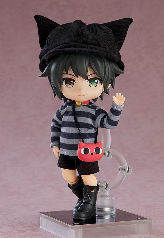 Original Character Parts for Nendoroid Doll Figures Outfit Set: Cat-Themed Outfit (Gray)