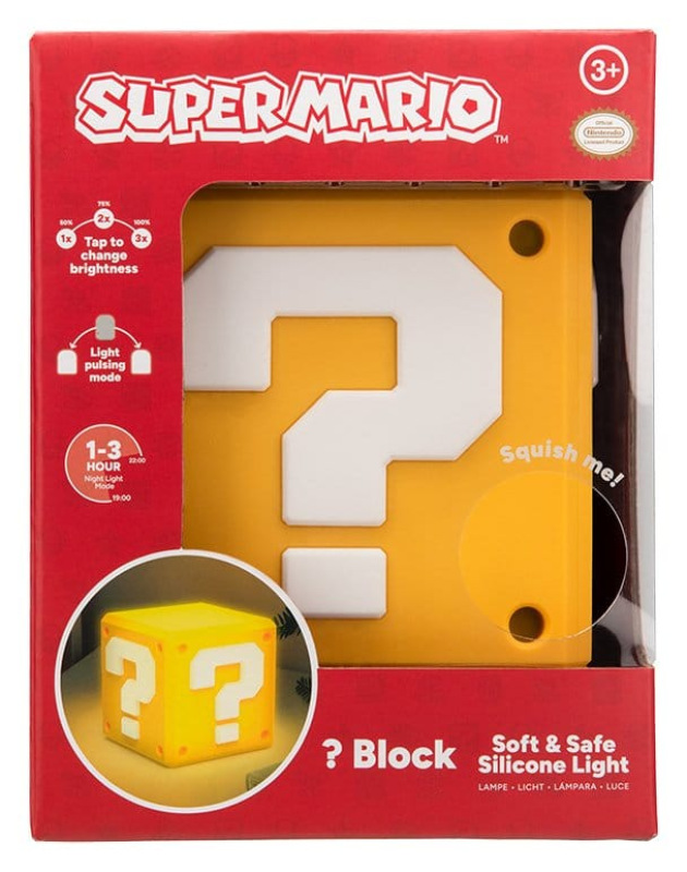 Super Mario SquishyGlo Silicon Light Question Block Rechargeable 13 cm 2