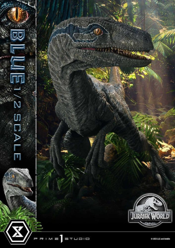 Jurassic World: Fallen Kingdom (Film) Legacy Museum Collection Statue 1/2 Blue 88 cm 2