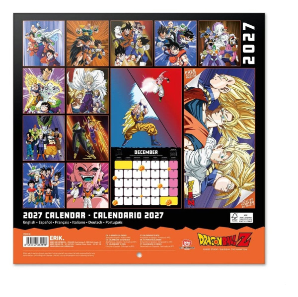 Dragon Ball 2027 Wall Calendar 30 x 30 cm 1