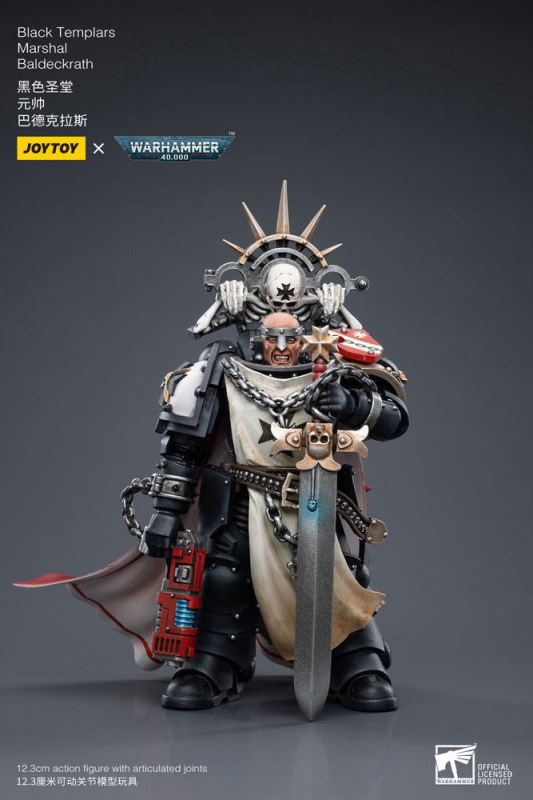 Warhammer 40k Action Figure 1/18 Black Templars Marshal Baldeckrath 12 cm 1