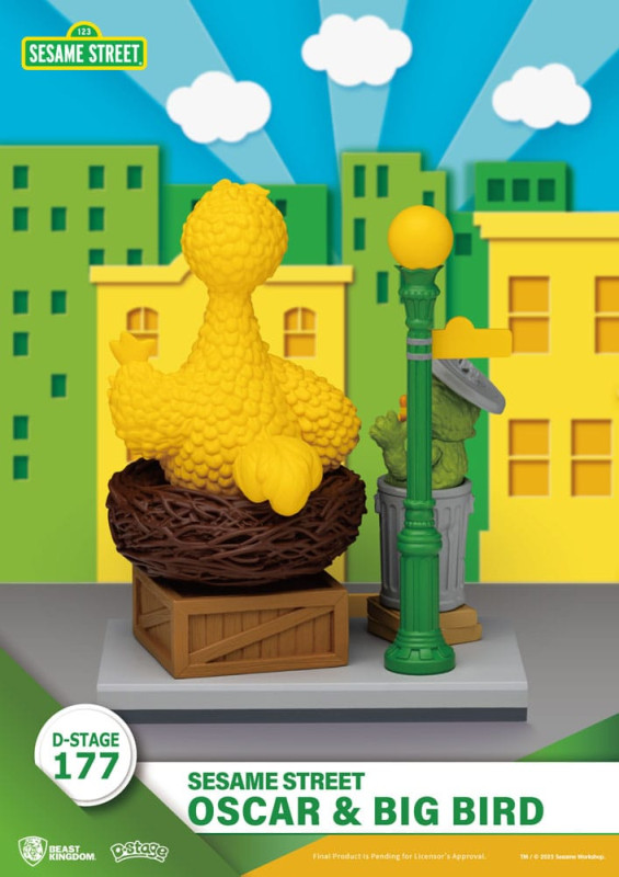 Sesame Street D-Stage PVC Statue Oscar & Big Bird 12 cm 2