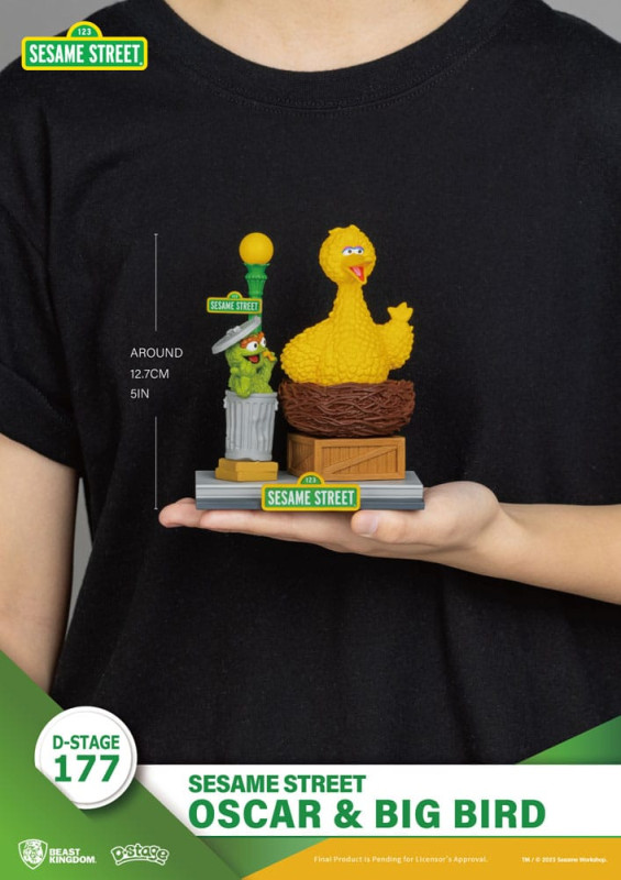 Sesame Street D-Stage PVC Statue Oscar & Big Bird 12 cm 6
