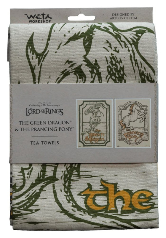 Lord of the Rings Tea Towel 2-Pack Green Dragon & Prancing Pony 69 cm 3