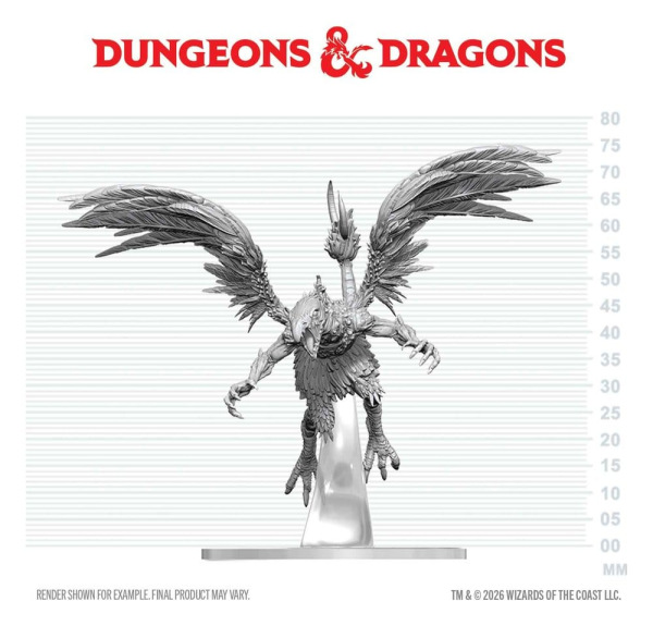 Dungeons & Dragons Nolzur's Marvelous Miniatures Unpainted Miniature Vrock 17 cm 2