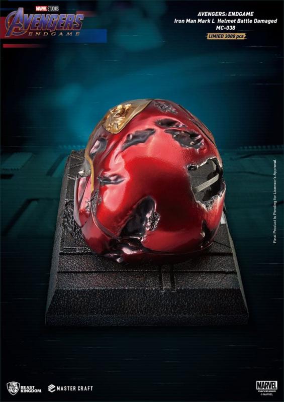 Avengers Endgame: Iron Man Helmet Battle Damaged 22 cm Statue - Beast Kingdom Toys