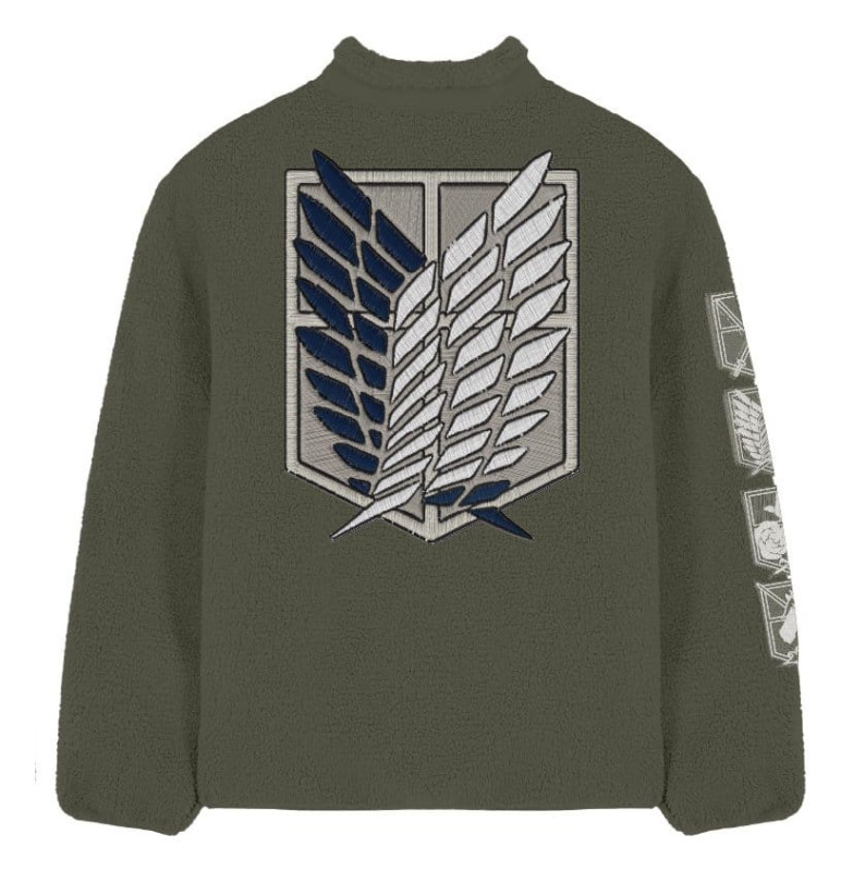 Attack On Titan Sherpa Jacket Logo Size S 2