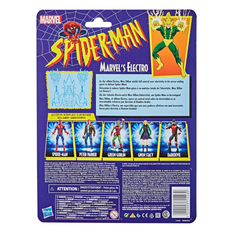 Spider-Man Marvel Legends Retro Action Figure Marvel's Electro 15 cm 1