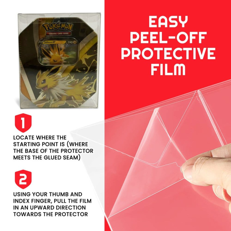 Evoretro PET Protectors 5-Pack for Pokémon Medium Tins 12x8x15cm 6