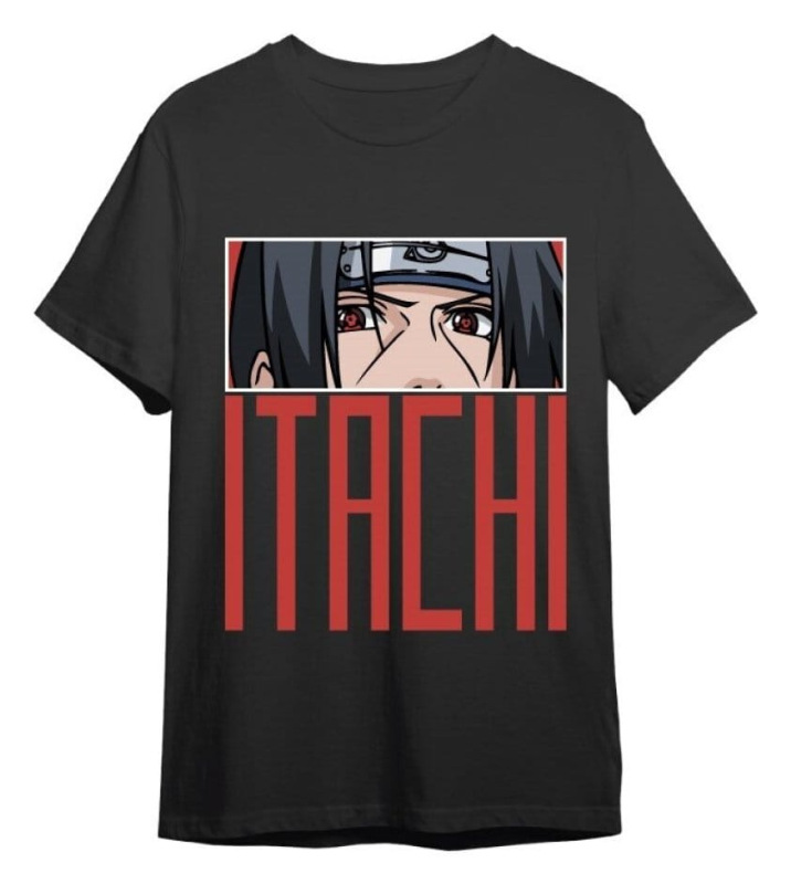 Naruto Shippuden T-Shirt Itachi Eyes Black Size L 1