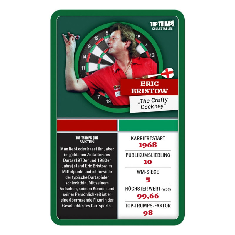 Darts Card Game Top Trumps Collectables Legenden *German Version* 2