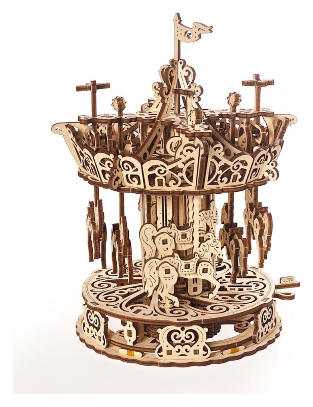 Ugears 3D Wooden Puzzle Carousel 14