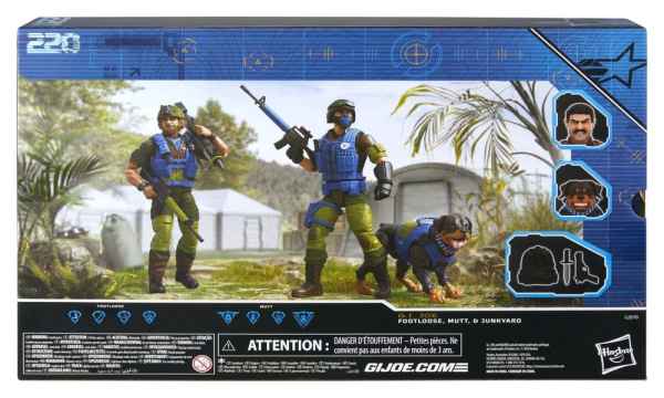 G.I. Joe Classified Series Action Figure 3-Pack #220 Mad Marauders: Footloose & Mutt & Junkyard 15 c 1