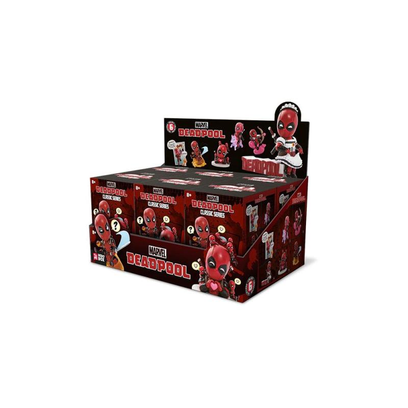 Marvel Hero Box Classic Series Mini Figures Deadpool 8 cm Display (6)