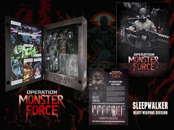 Operation: Monster Force Action Figure 1/12 Sleepwalker Heavy Weapons Division 15 cm 8