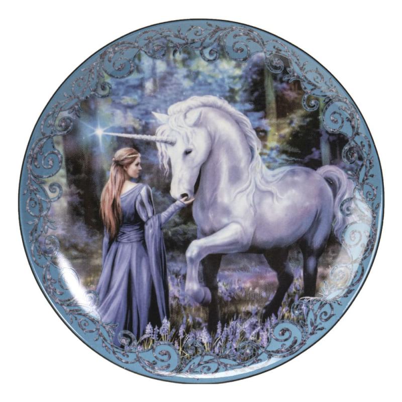 Anne Stokes Plates 4-Pack Unicorn and Maiden