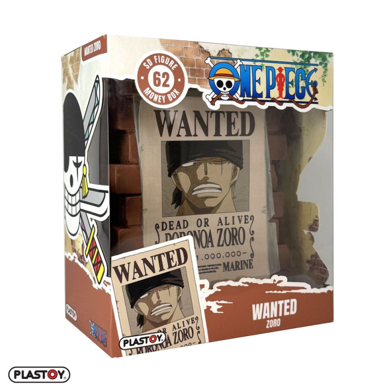 One Piece Coin Bank Zoro Wanted 3