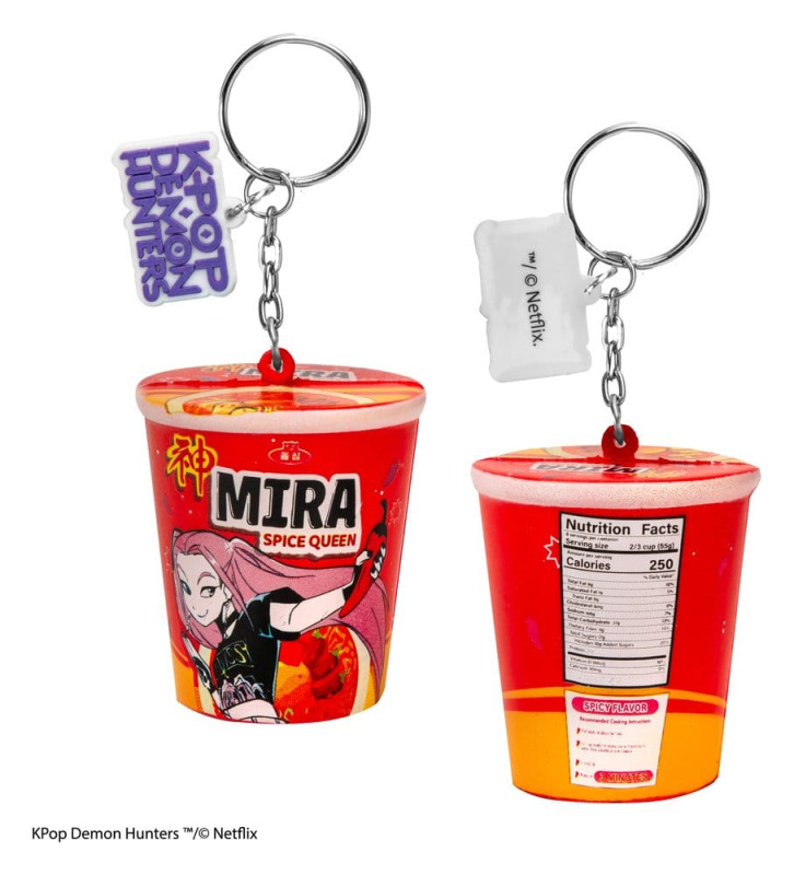 KPop Demon Hunters Squishy Keychain Mira Spice Queen Noodles 2