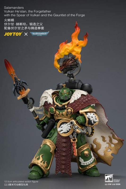 Warhammer Action Figure Salamanders Vulkan He'stan, the Forgefather 13 cm 8