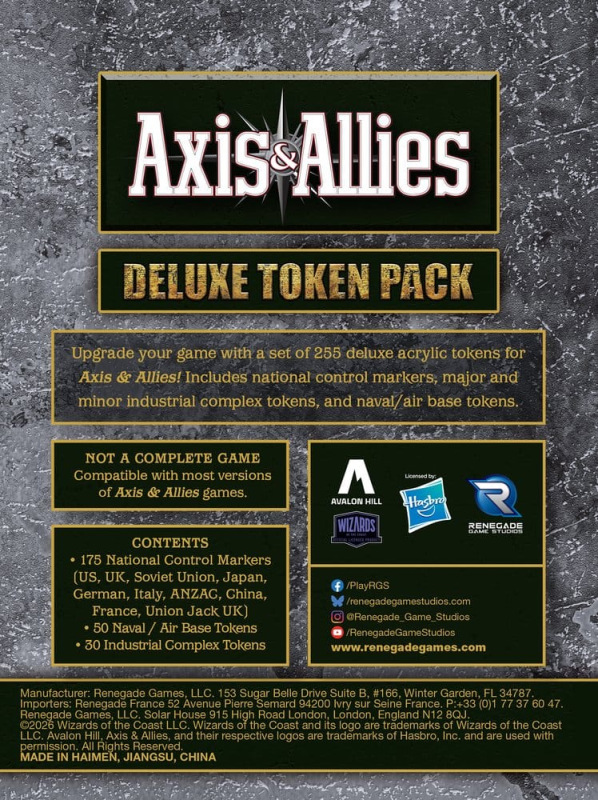 Axis & Allies Deluxe Token Pack *English Version* 1