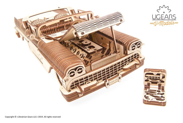 Ugears 3D Wooden Puzzle Dream Cabriolet VM-05 7